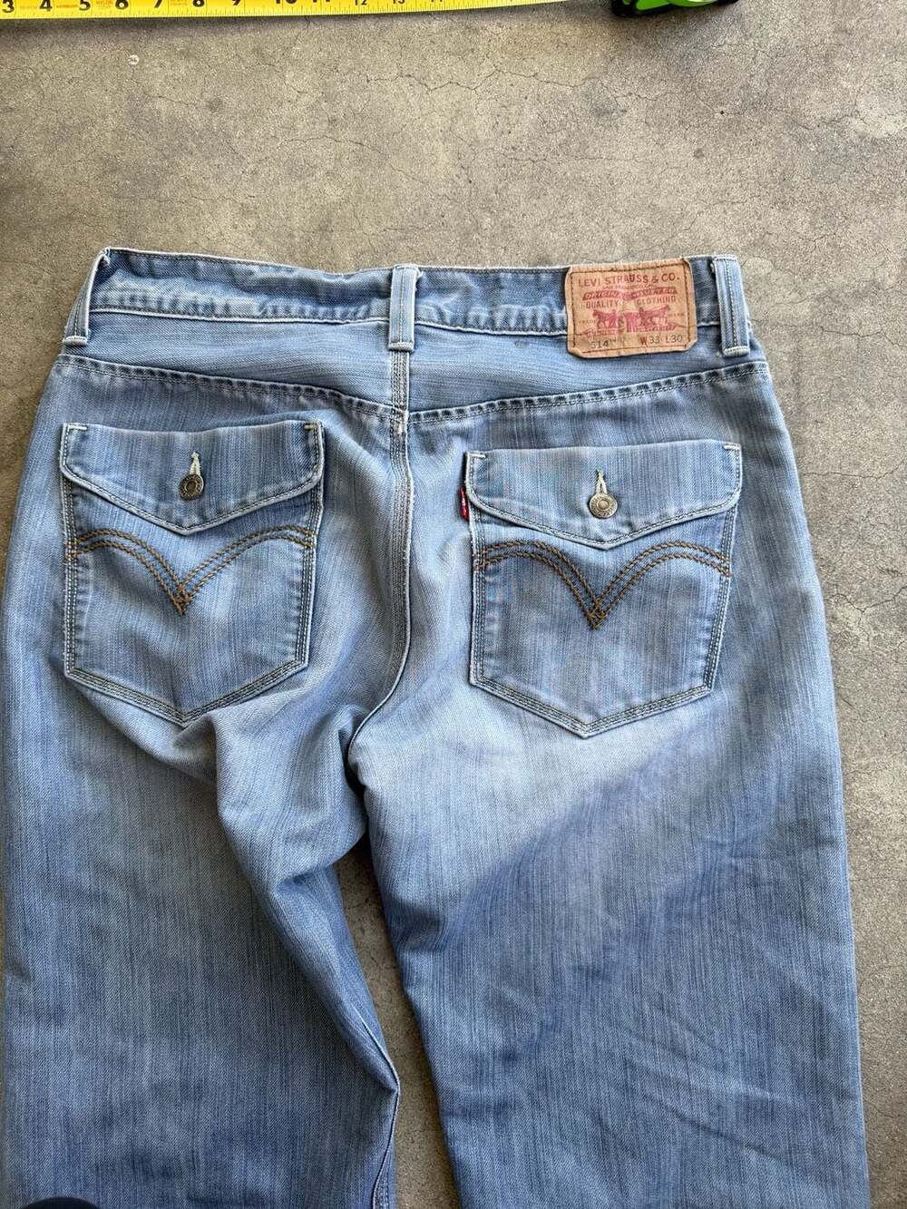 Levi's 514 Straight Leg Jeans 33x30 Y2K Flap Pocket